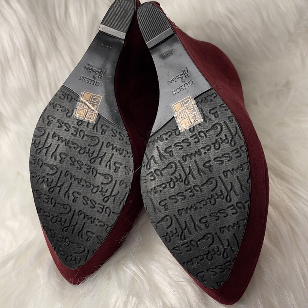 Guess by Marciano Burgundy Corset Wedge - Picture 12 of 12